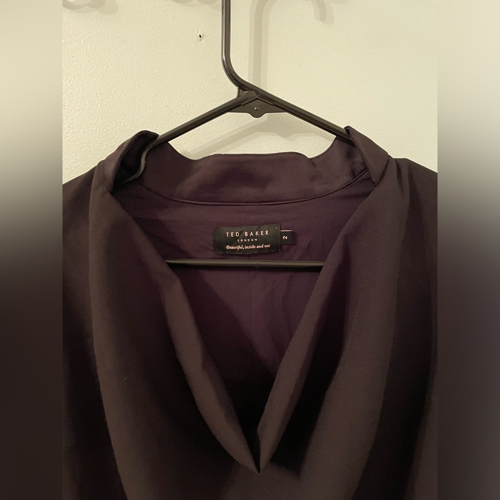 Ted baker women’s Elegant Black Dress long sleeve size 2(6us) - Picture 3 of 7